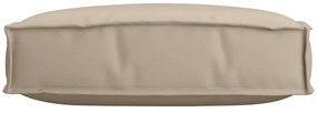 Almofada de Pallet para Assento Taupe 60x60x12 cm Tecido Oxford