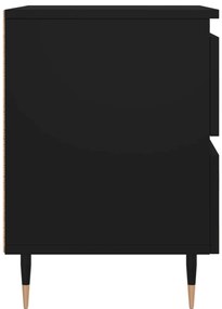 Mesas de cabeceira 2pcs 40x35x50 cm derivados de madeira preto