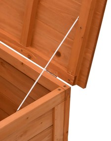Caixa de arrumação p/ jardim 50x49x56,5cm abeto maciço castanho