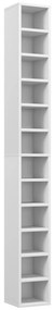 HOMCOM Armazenamento para CD e DVD com 12 Compartimentos Capacidade Máx. 204 CD 21x20x175 cm Branco | Aosom Portugal