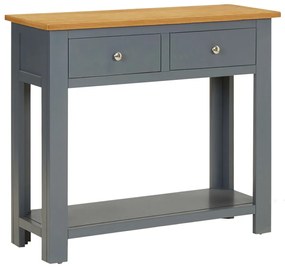vidaXL Mesa consola 83x30x73 cm madeira de carvalho maciça