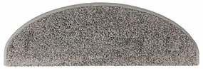 Tapetes de escada 15 pcs 65x21x4 cm cinzento
