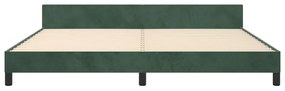 Estrutura de cama sem colchão 200x200 cm veludo verde-escuro
