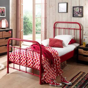 Cama para Crianças NEW YORK  90x200CM + Estrado Vermelha