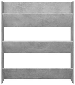 Sapateiras de parede 2 pcs 80x18x90 cm contrapl. cinza cimento