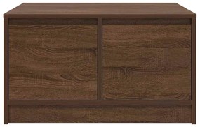 Mesa de centro com gavetas 70,5x70x40 cm carvalho castanho