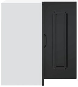 Armário de canto de parede da cozinha derivados madeira preto