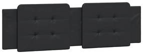 Cama com colchão 180x200 cm couro artificial preto