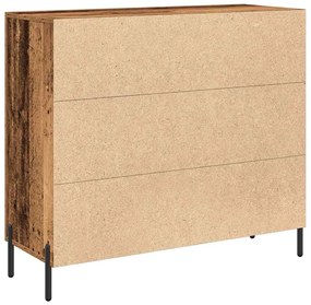 Sideboard vidaXL em Madeira Antiga 90x34x80 cm em Madeira Tecnológica