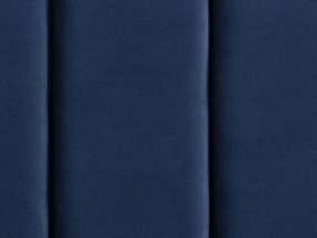 Cama de casal em veludo azul marinho 160 x 200 cm VILLETTE Beliani