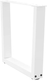 Pés para mesa de centro em V, 2 peças, branco, 50x (42-43,3) cm, aço