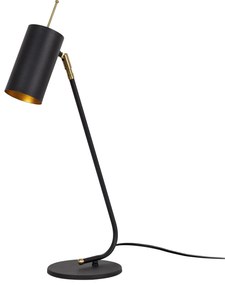 Candeeiro de Mesa Sivani – Preto e Dourado – 8 x 26 cm