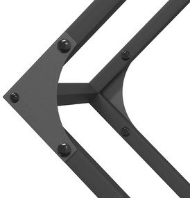 Suporte para lenha 100x25x100 cm aço laminado a frio preto