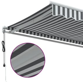 Toldo retrátil automático 300x250 cm antracite e branco