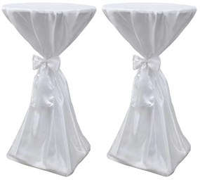 Toalha de mesa com fita, 70 cm / 2 peças, Branca
