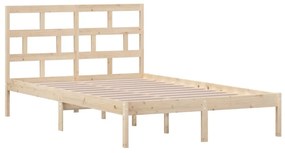 Estrutura de cama 120x200 cm madeira de pinho maciça