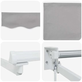 Toldo Retrátil Manual Cinza 400x300 cm
