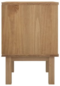Mesa de cabeceira OTTA 45x39x57 cm pinho maciço castanho/cinza