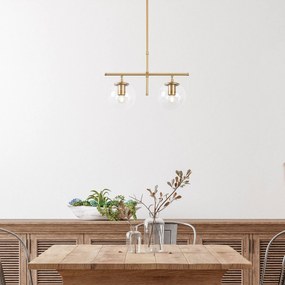Candeeiro de Teto Roe – Dourado Brilhante – 52 x 15 x 36-76 cm