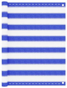 Tela de varanda 90x300 cm PEAD azul e branco