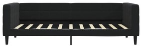 Sofá-cama com gavetão 90x190 cm veludo preto