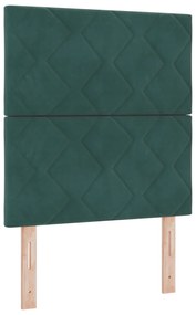 Cabeceira de Veludo de Blocos de Diamante Verde Escura vidaXL 80 cm, C