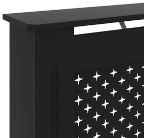 Cobertura de radiador 152x19x81,5 cm MDF preto