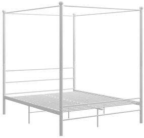 Estrutura de cama dossel 160x200 cm metal branco