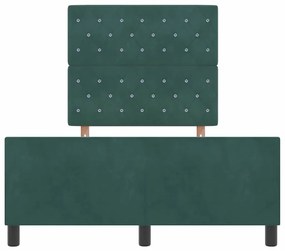 Cama vidaXL Verde Escuro 120x200 cm Veludo