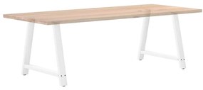 Pés para mesa de jantar em formato A, 2 peças, branco, 100x(72-73) cm,