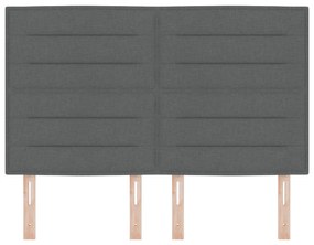 Cabeceira Design Lines Cinza Escuro 140 cm Tecido