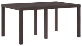 Conjunto de Jantar para Jardim 5 pcs Castanho 150 x 100 x 73 cm