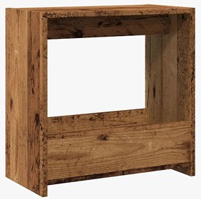 Mesa de apoio madeira velha 50x26x50 cm madeira trabalhada