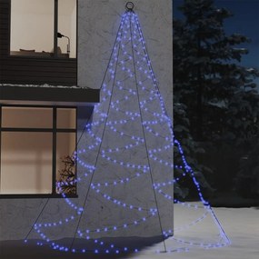 328646 vidaXL Árvore de Natal parede 720 luzes LED 5 m int/ext azul