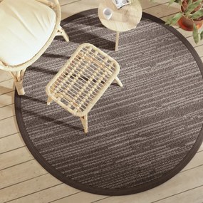 Tapete de exterior Ø160 cm ARAKIL PP castanho