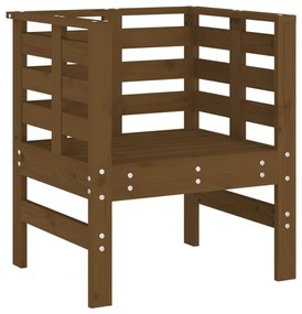 Cadeiras de jardim 2 pcs 61,5x53x71cm pinho maciço castanho-mel