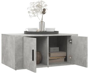 Mesa de centro 80x50x36 cm derivados madeira cinzento cimento