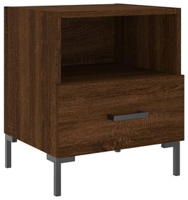 Mesa de cabeceira 2 pcs derivados de madeira carvalho castanho