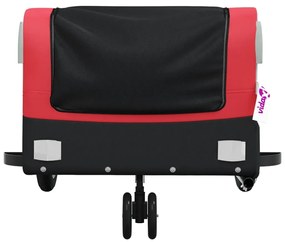 Reboque para bicicleta 30 kg ferro preto e vermelho
