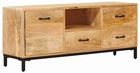 vidaXL Suportes para TV com gaveta Castanho 110 x 30 x 46 cm