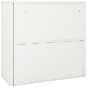 Armário com porta deslizante aço 90x40x90 cm branco
