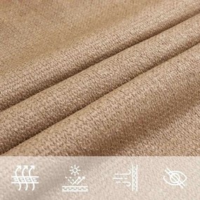 Para-sol estilo vela 160 g/m² 5x6x6 m PEAD cinza-acastanhado