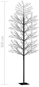 Árvore de Natal 2000 LED flor cerejeira luz branco frio 500 cm