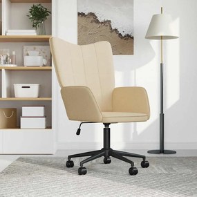 vidaXL Cadeira de descanso tecido cor creme