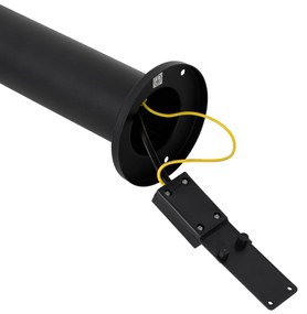 Candeeiro de pé para exterior preto 80 cm IP44 ajustável 2 luzes - Duo