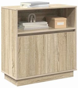 Sideboard com LED Carvalho Sonoma 71x34,5x75 cm em Madeira Ingienirada