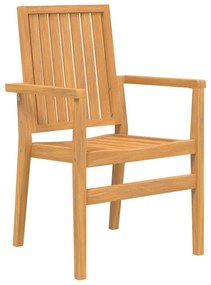 5 pcs conjunto de jantar p/ jardim madeira de teca maciça