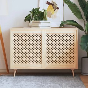 vidaXL Portas de armário design treliça 2 pcs 59,5x69 cm pinho maciço