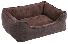 Cama lavável para cães 70 x 55 x 21 cm castanha