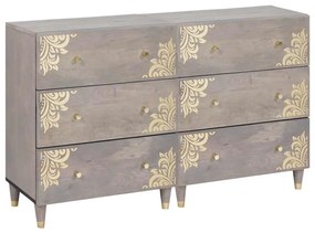vidaXL Buffet 2 pcs Cinzeto 60 x 33 x 75 cm Madeira de manga maciça